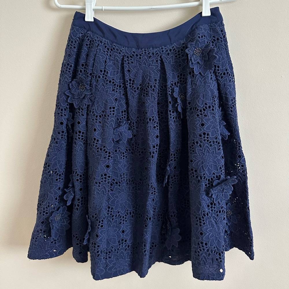 Michael Kors Floral Crochet Skirt - Picture 2 of 6